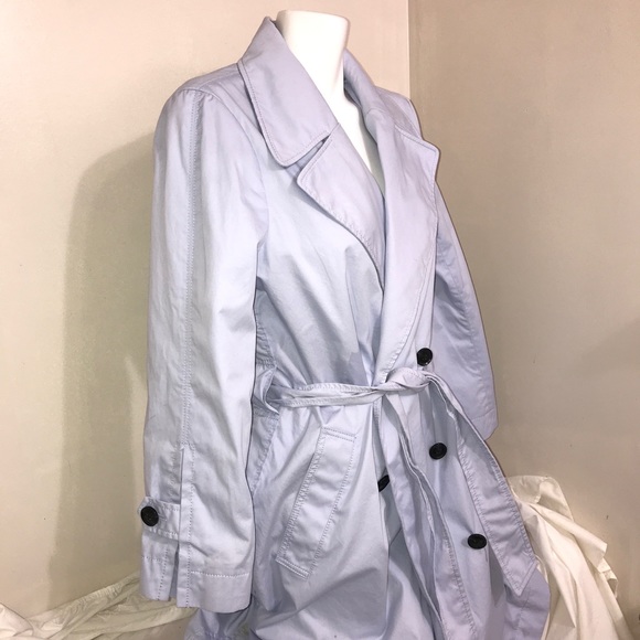Banana Republic Periwinkle Blue Midi Trench Coat - Picture 14 of 14